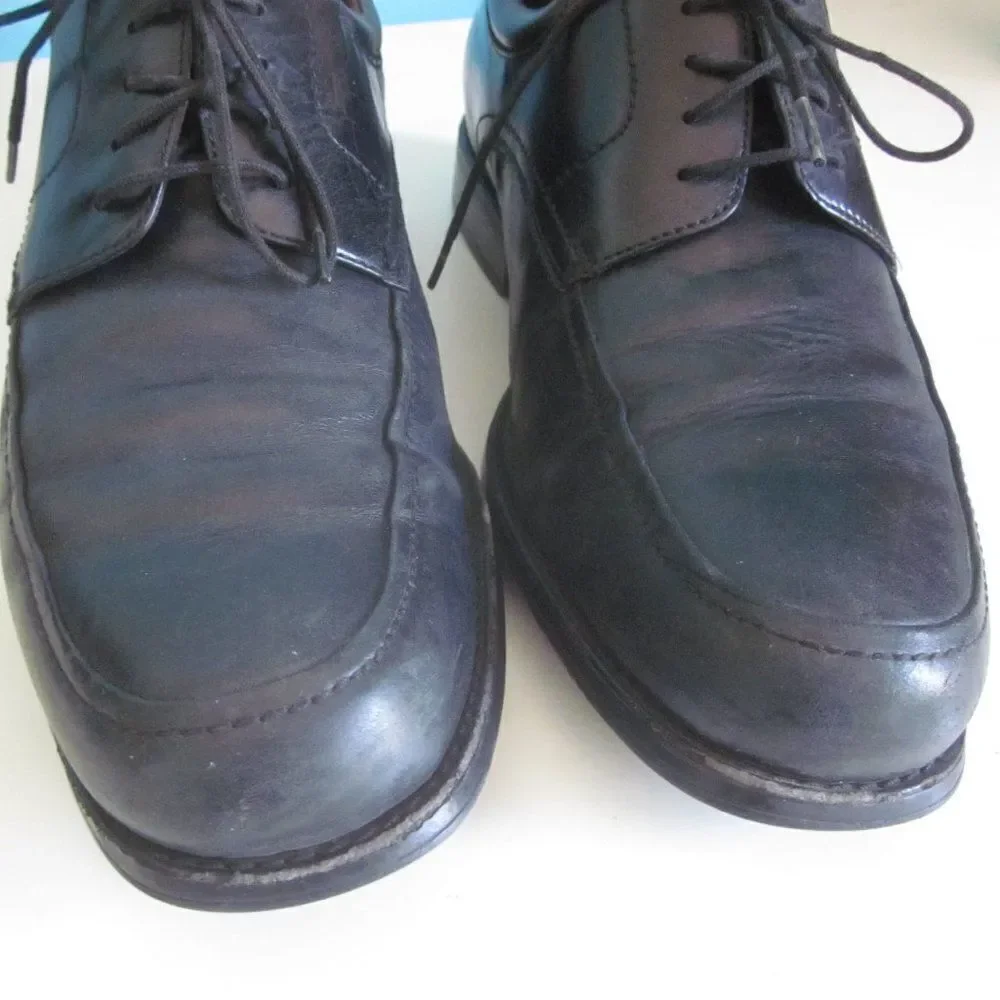 Johnston & Murphy Mens Lace Ups Black Leather 9 M